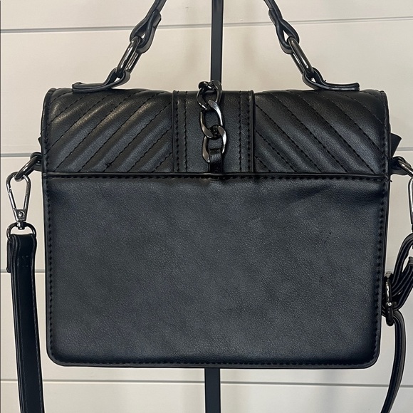 Quilted Leather Crossbody - Top Handle Satchel - Shoulder Purse - Picture 3 of 11